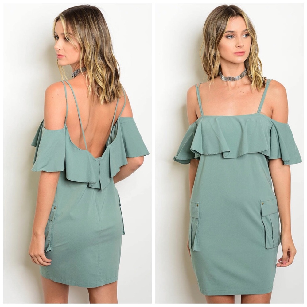 Combat chic Double pocket Mini fit n Flare Dress